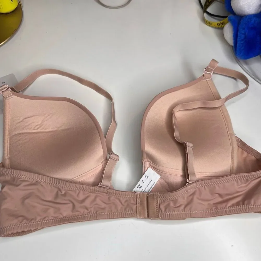 JOATEAY Women's Deep Plunge Bra Convertible Low Cut Wireless Cleavage Enhancer f